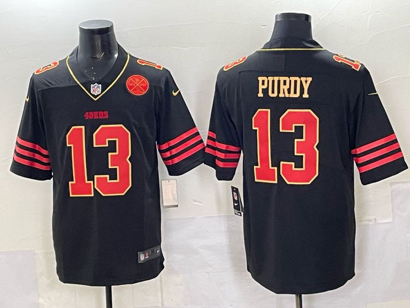 Men 2025 Nike San Francisco 49ers #13 Purdy Black Limited NFL Jersey style 0066